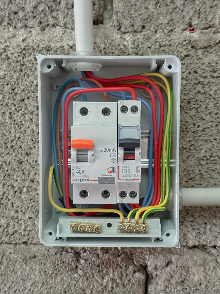 Raccordement du tableau